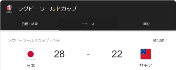 ラグビーワールドカップ