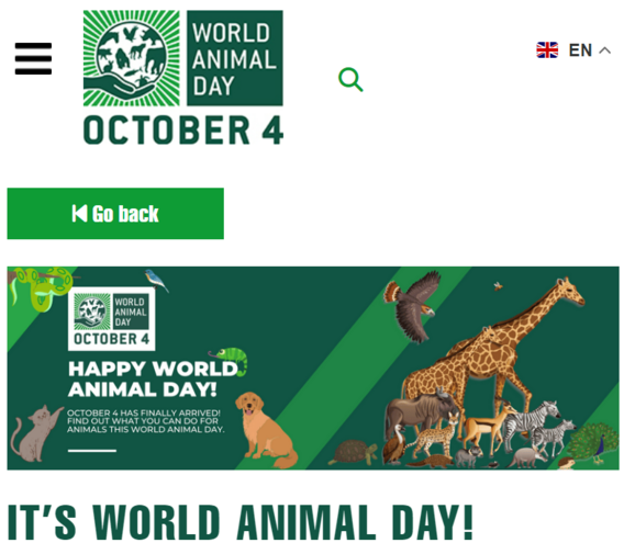世界動物の日~World Animal Day~