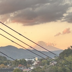 夕焼けの富士山