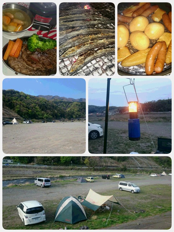 ♪河原でキャンプ♪